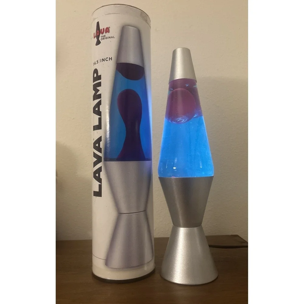 Lava Lamp Light Purple and Blue 14.5